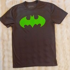Gray T-Shirt with Green Batman Logo